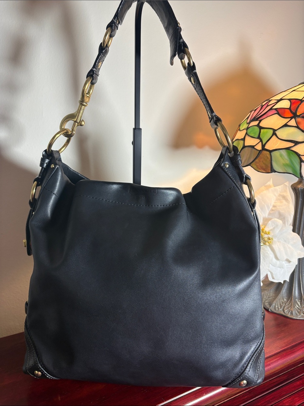 Coach Black Zoe Hobo Leather Bag - Classic Everyday Carry